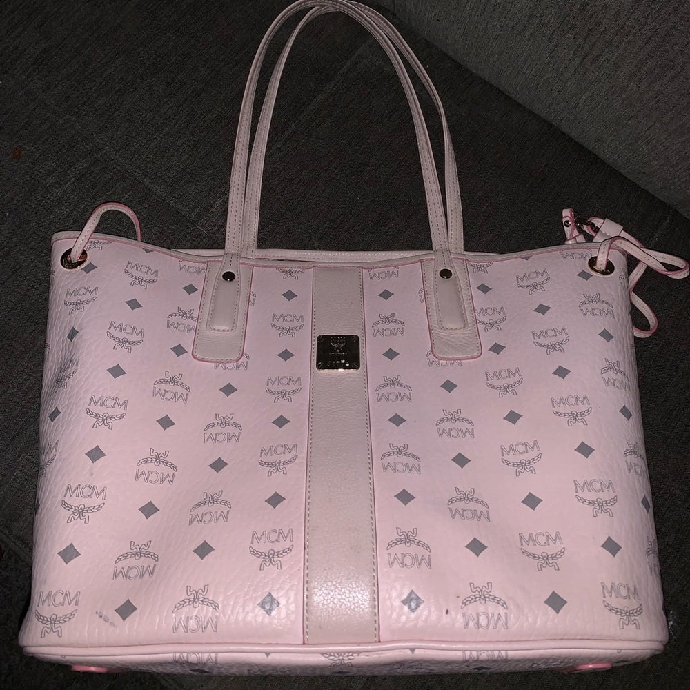 Pink MCM tote bag